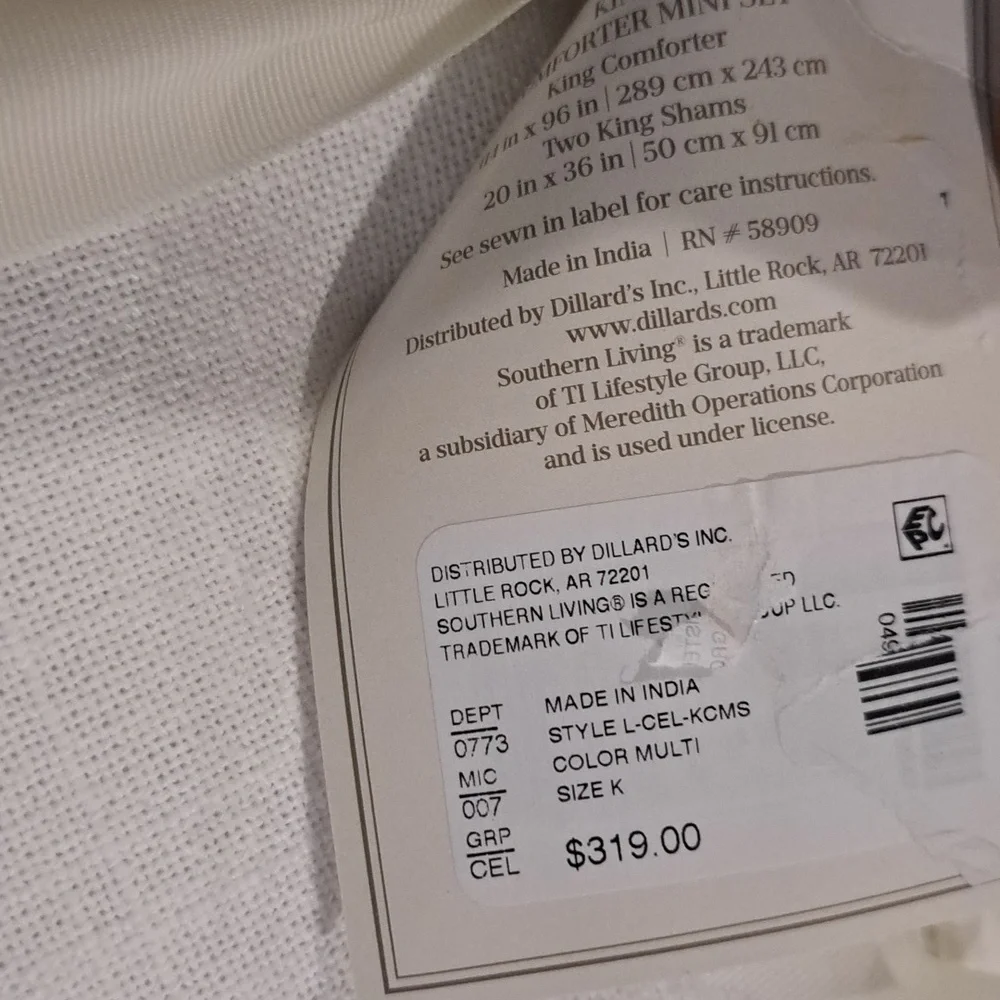 Southern Living Classic Celestine Embroidered Comforter Mini Set